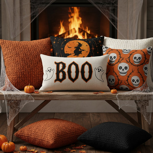 Halloween Throw Pillows - Spooky Comfort Decor | Living Legends Ink