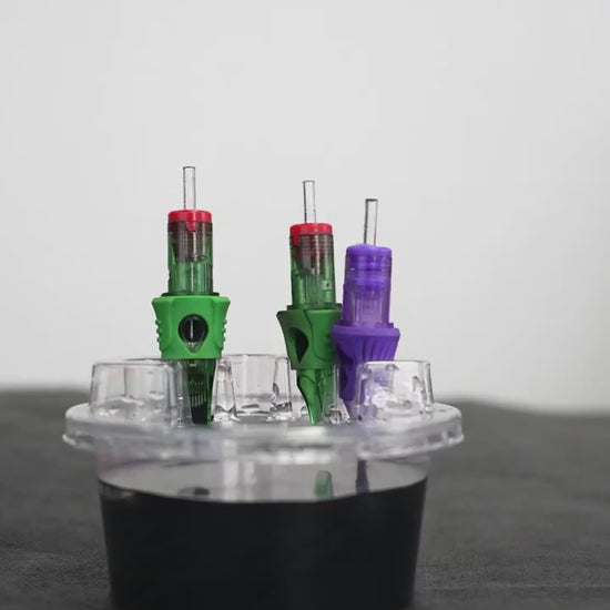 20pcs Tattoo Needle Cartridge Holder  Disposable Transparent Cup Stand for Needle Organization Ink Efficiency  Cleanliness No Power Supply Required Ideal for Tattoo Beginners  Artists