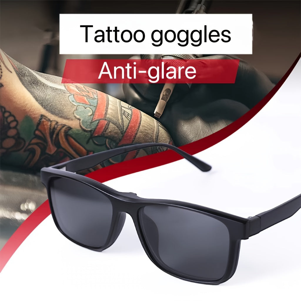 Magnetic Tattoo Goggles with Polarized Lenses  DualUse Day  Night Full Frame Magnet Adsorption Fashion Glasses for Personal Care